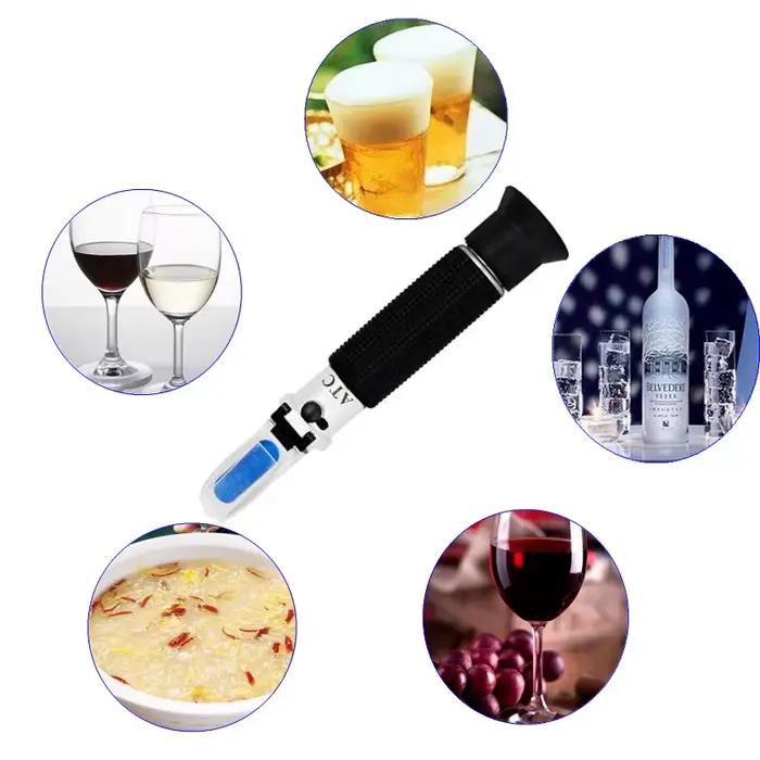 Détecteur de réfractomcirculation, déterminer 0-80% ATC, compteur de teneur en alcool de vin, 32% de réduction