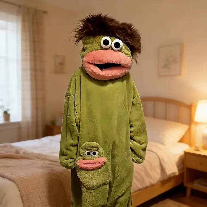 Pyjama Monster-Onesie à grande bouche
