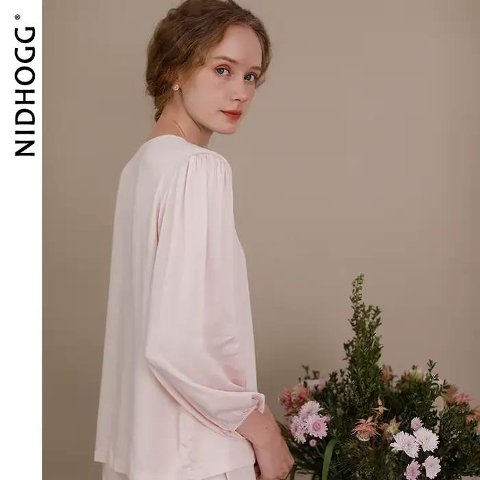 Ensemble pyjama élégant en Satin soyeux pour femmes