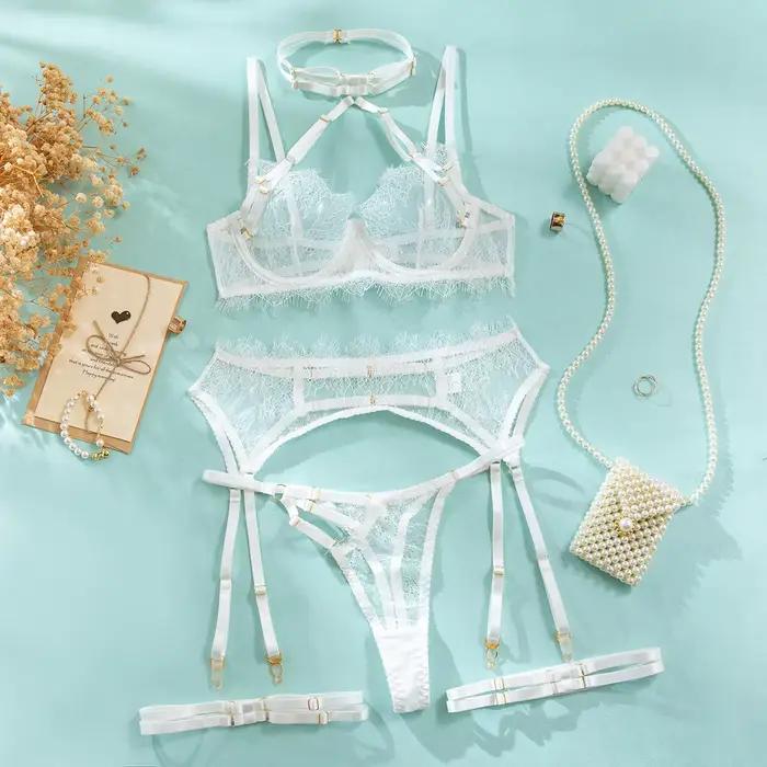 Ensembles de Lingerie Féminine Séduisants : Soutien-Gorge Halter