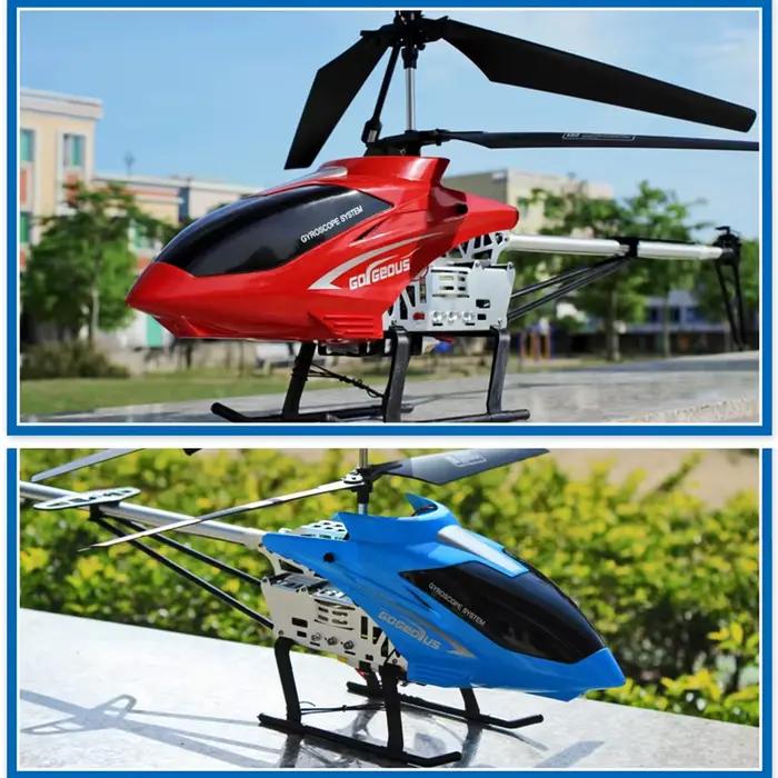 Hélicoptère Rc avec télécommande, grand avion Extra Durable, jouet pour enfants, modèle de Drone d'extérieur 3,5 canaux 80cm, grand hélicoptère