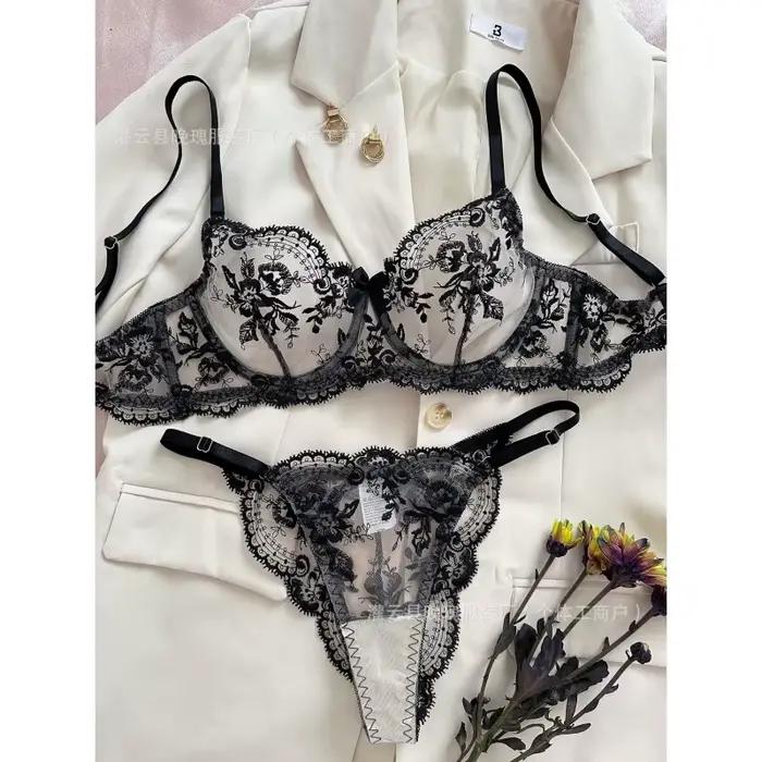 Ensemble de Lingerie Sexy avec broderie florale