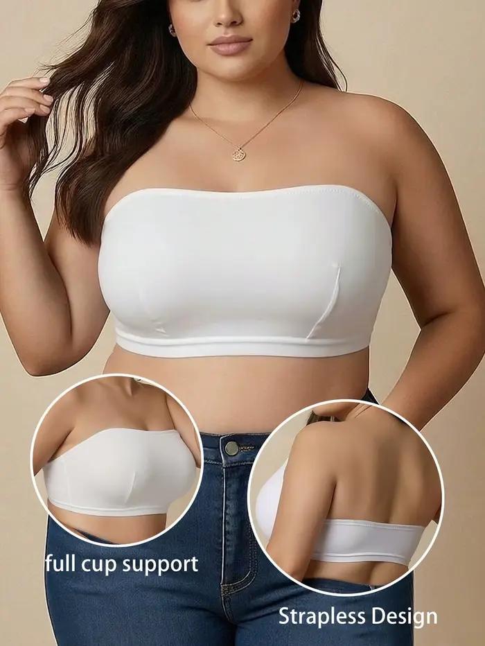 Soutien-gorge bandeau sans bretelles grande taille pour femme