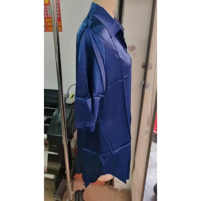 Chemise de nuit en taffeta élégante avec col en V et manches courtes pour femmes nuits chaudes d'été occasions spéciales