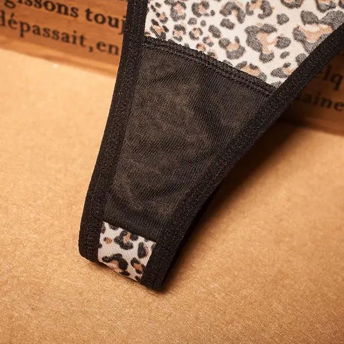Culotte Léopard Sexy en Dentelle avec Nministériels d pour Femme
