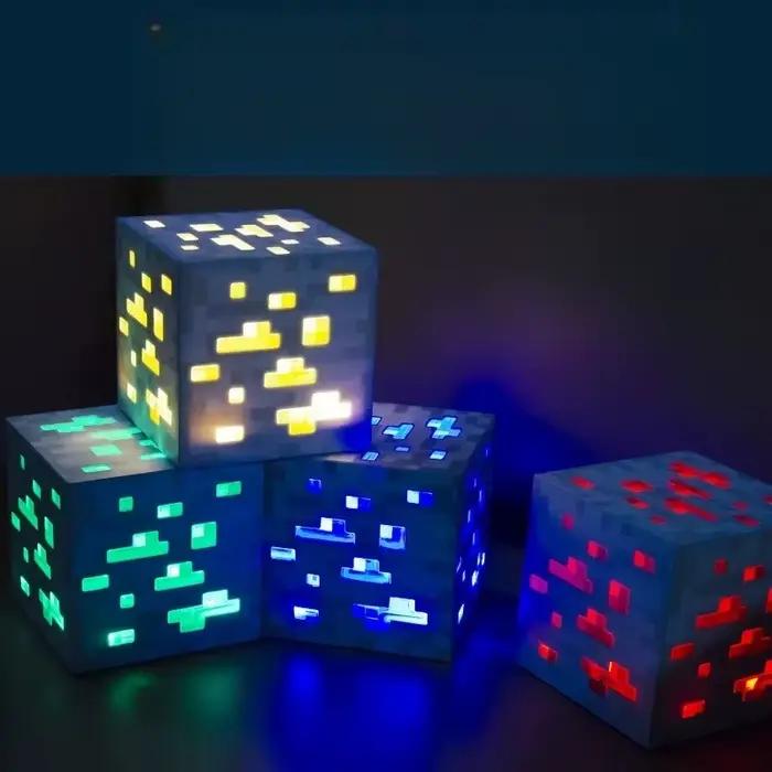 Lampe de nuit LED, Lampe torche de jeu, Lampe Coolie, Modèle de jouet, Lampe d'ambiance, Ornement lumineux, Lampe à minerai, Lampe de mineur à bouteille à couleurs changeantes