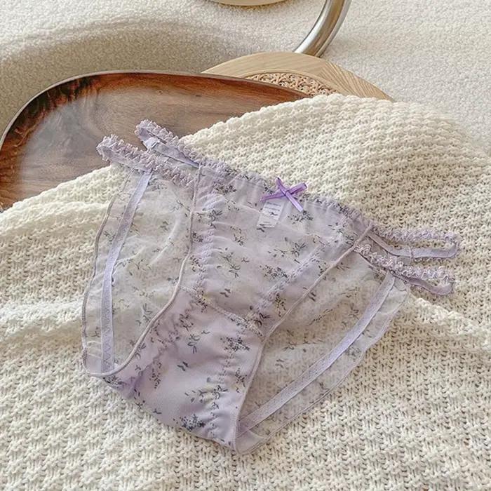 Culotte femme taille basse dentelle