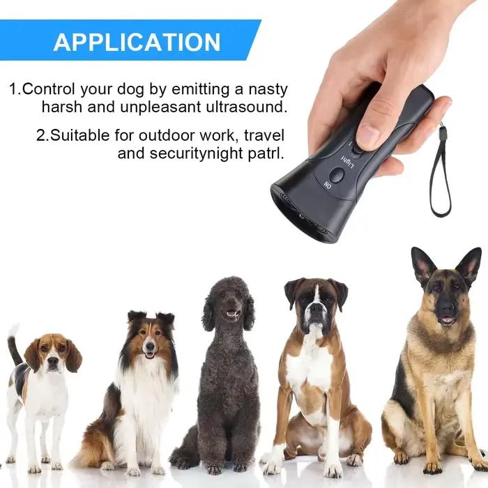Appareil d'entraînement anti-aboiement pour chien, répulsif à ultrasons LED, sans batterie