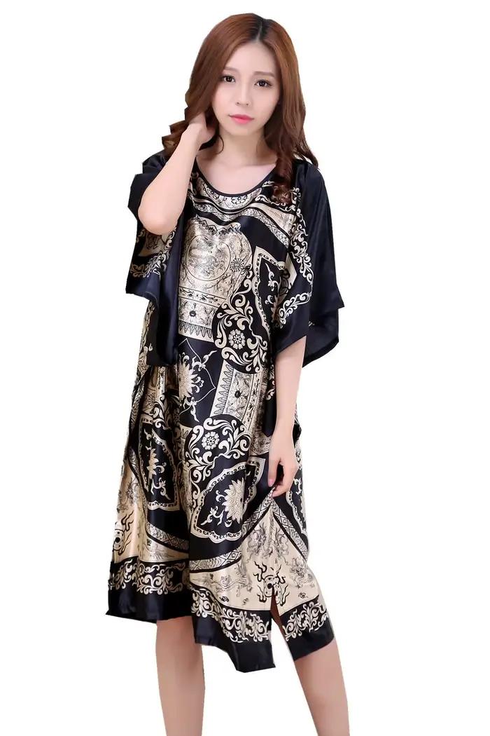 Chemise de nuit en satin pour femmes