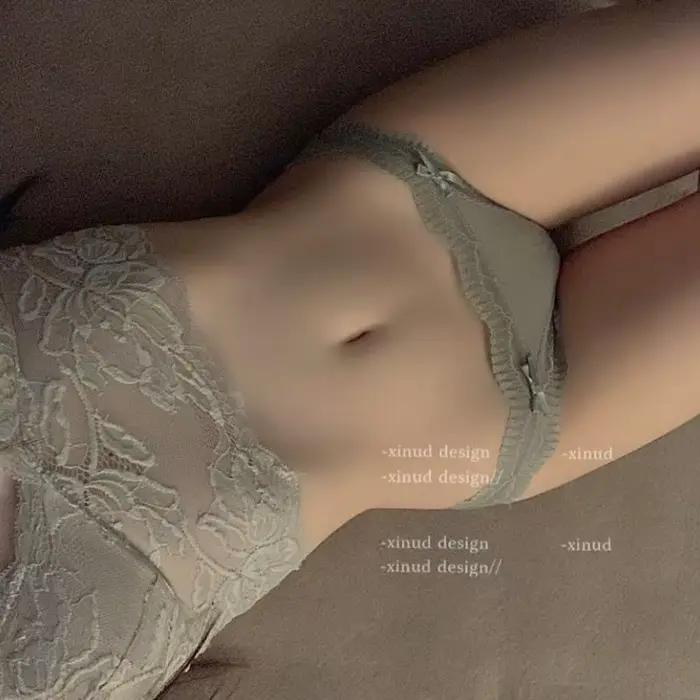 Culotte en dentelle pour femmes 1 pièce douce rayée