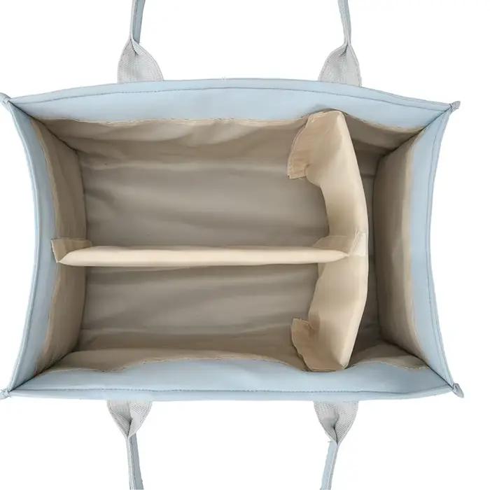 Sac de rangement pour couches, organisateur multi-compartiments en polyester durable, portable et léger avec un joli motif d'ours, rangement portable
