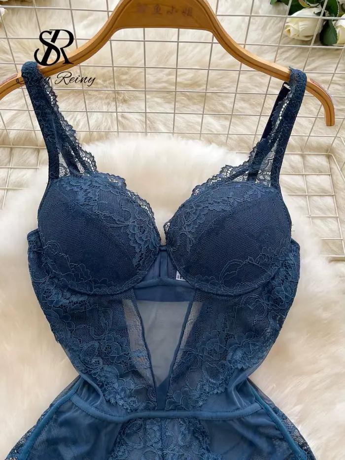 Body en dentelle SR.Singreiny sexy et club pantalon croisé à bretelles pour femmes toutes saisons occasions spéciales