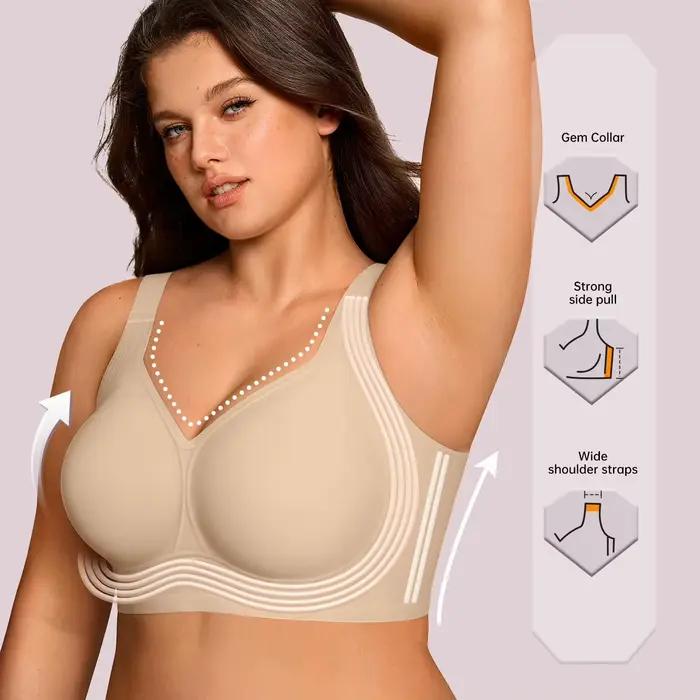 Soutien-gorge Grande Taille Ultra Doux et Sans Coutures - Couverture Complète