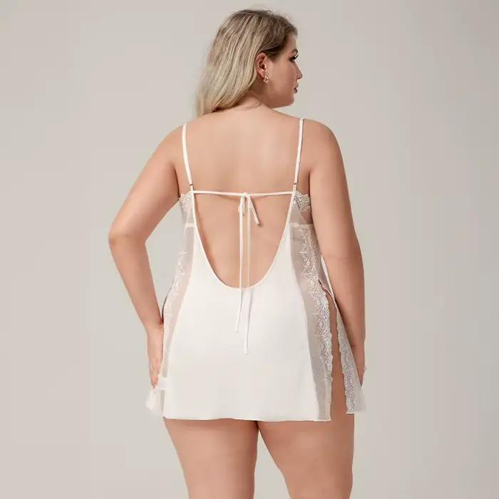 Chemise de nuit blanche Sexy pour femmes