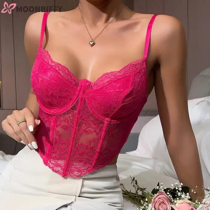 Corset sexy en dentelle d'acier pour femmes