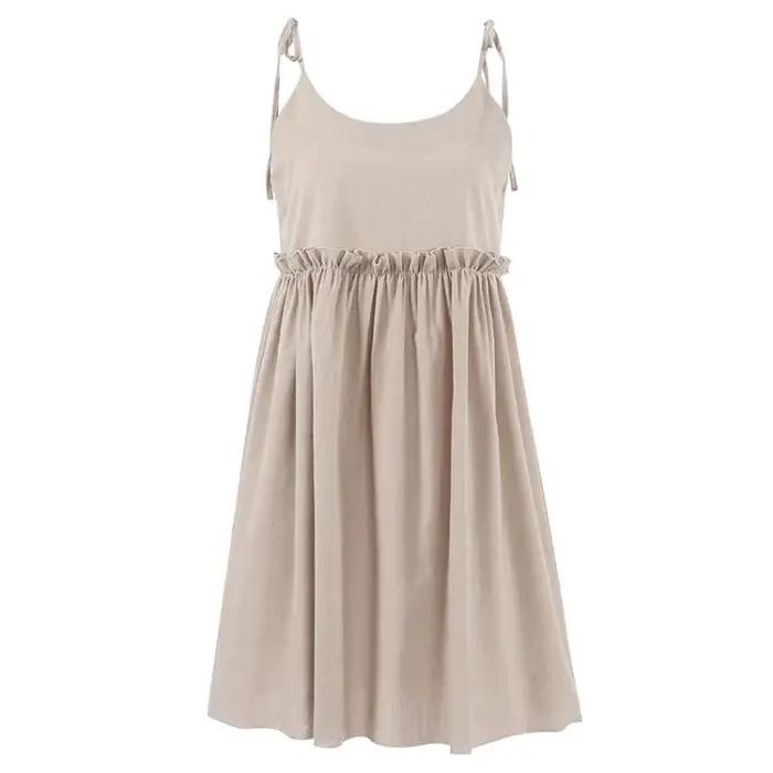 Chemise de nuit en lin et coton pour femme