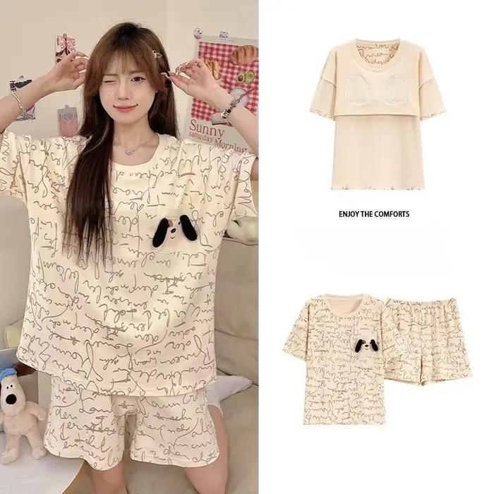 Ensembles de pyjama d'été pour femme avec short – Tenue décontractée et confortable