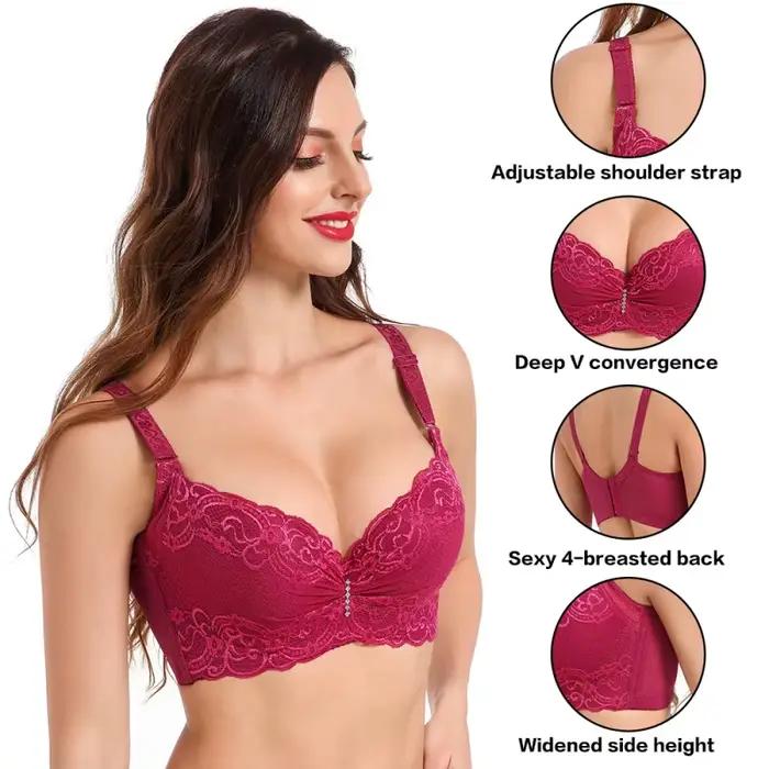 Soutien-gorge sexy en dentelle grande taille pour femme