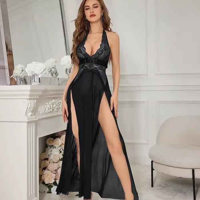 Nuisette sexy en dentelle florale