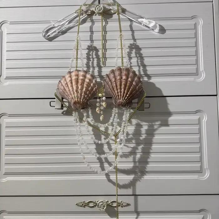 Haut de Bikini à col en coquillage pour femmes