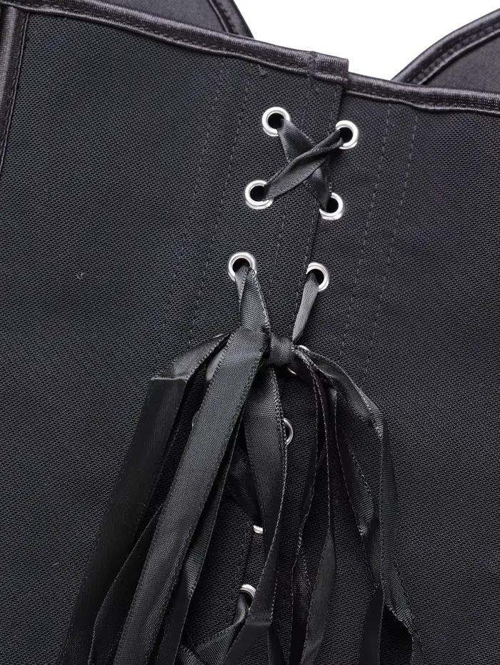 Corset mat sans bretelles, haut cintré vintage pour femme avec décolleté cœur