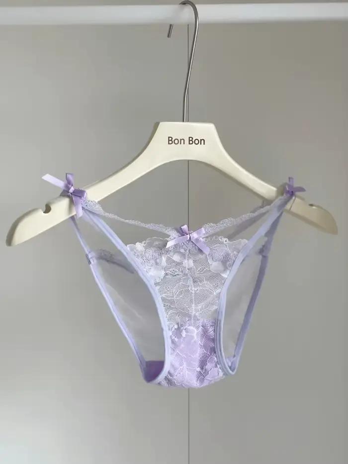 Ensemble de lingerie sexy violet avec soutien-gorge push-up à bretelles pour petites poitrines