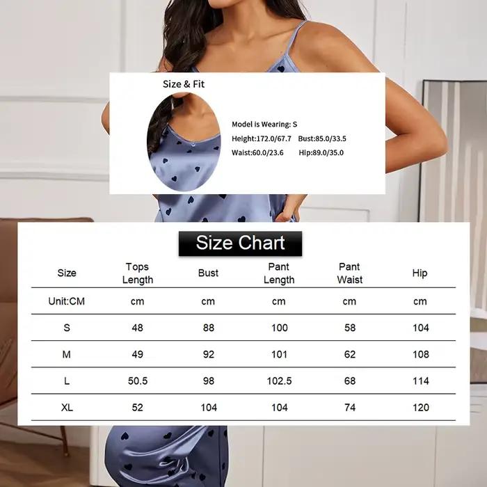 Pyjama imprimé cœur pour femme