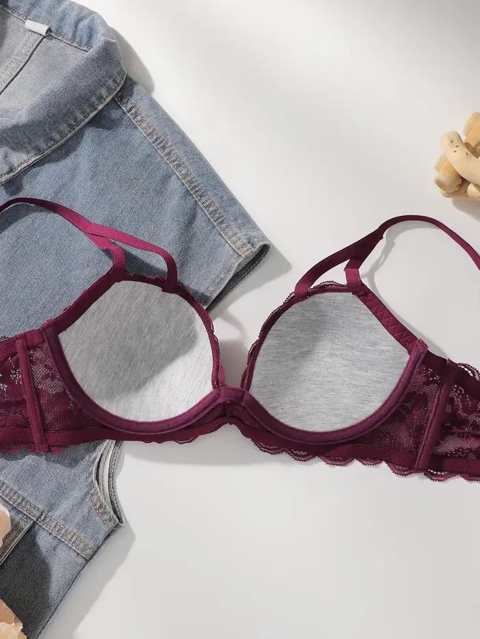 Pure Desire Bra for Women – Soutien-gorge push-up à armatures 3/4 en dentelle