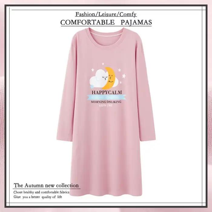 Grande taille dessin animé chemise de nuit nuisette pour femmes robe