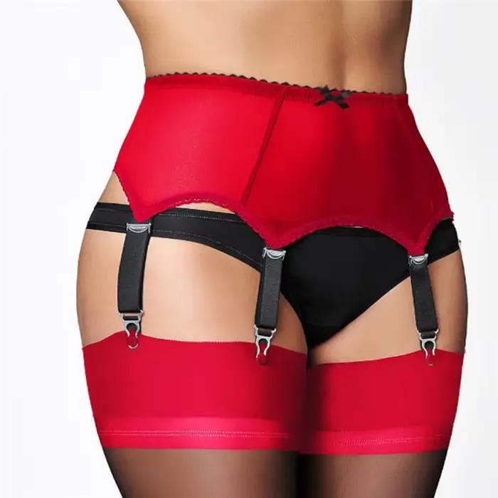 Porte-jarretelles en maille taille haute pour femmes