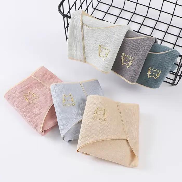 Culotte en coton avec lettres pour femme