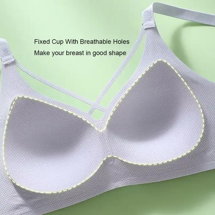 Soutien-gorge sans fil respirant à bonnets fixes pour femmes grandes tailles (M-6XL) – Idéal pour poitrines généreuses (40-120 kg) – Effet minimisant