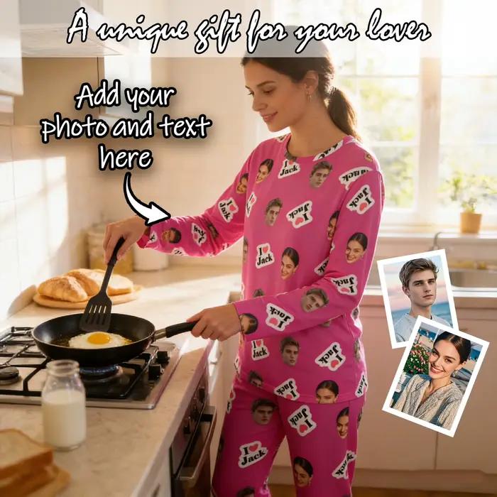 Pyjamas personnalisés pour femmes avec visage