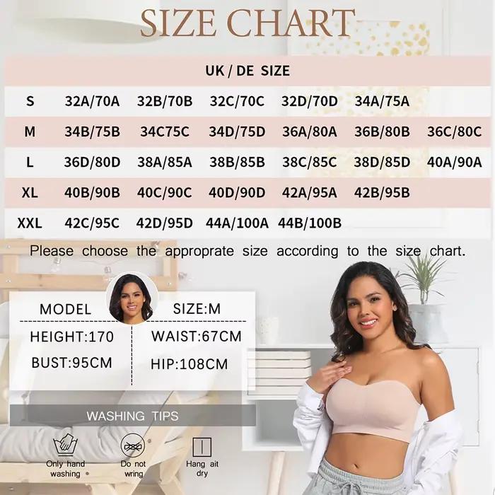 Soutien-gorge Invisible sans bretelles en forme de M pour femmes
