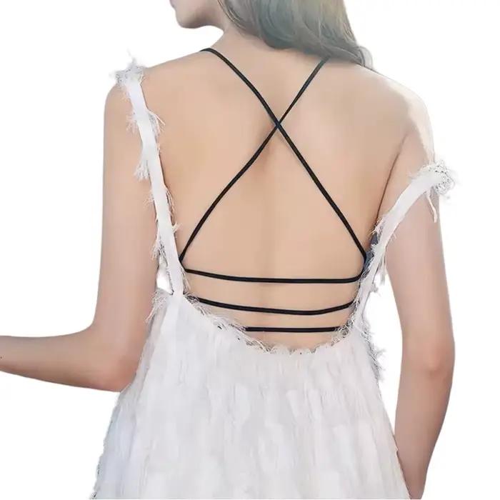 Soutien-gorge Sexy à dos croisé pour femmes, sans couture, beauté du dos, haut court, Sport, avec coussinet amovible, Lingerie