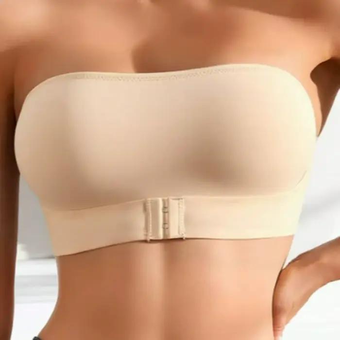 Soutien-gorge sans bretelles avec boutons sur le devant pour femmes