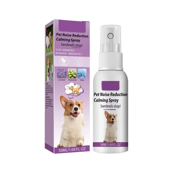 Spray apaisant pour animaux de compagnie, 50ml, réduction du bruit du chien, pour aboiement, fin insipide, comportement négatif du chien, fournitures de santé pour animaux de compagnie