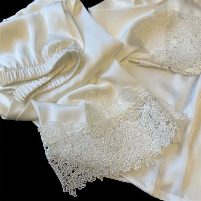 Pyjama Femme soie Satin vêtements de nuit