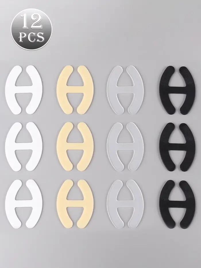 Clips de sangle de soutien-gorge en forme de H, support de dissimulation de sangle de soutien-gorge pour femmes, boucles antidérapantes, Clips de contrôle de décolleté pour soutien-gorge 12 pièces