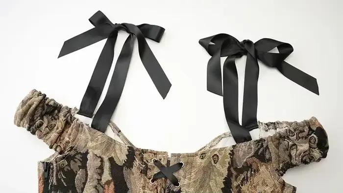 Corset imprimé Vintage pour femmes