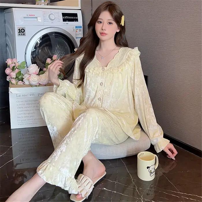 Ensemble de pyjama en velours d'automne