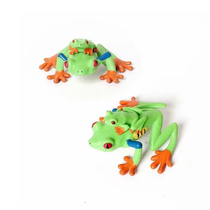 Figurines d'animaux de la forêt tropicale, grenouille d'arbre, grenouille taureau, jouet d'action Squishy, jouets pour enfants, cadeaux pour enfants