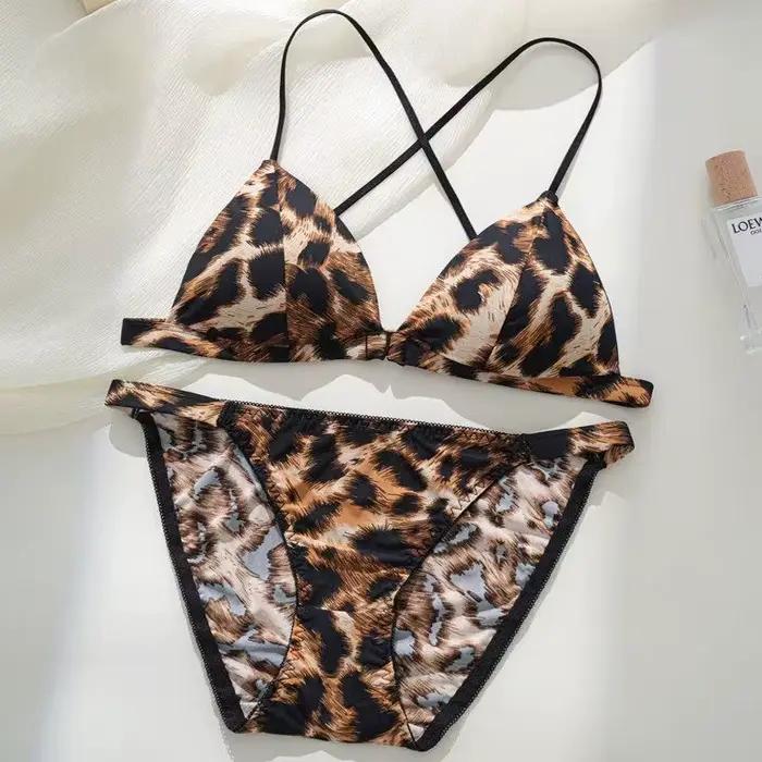 Soutien-gorge imprimé léopard tendance