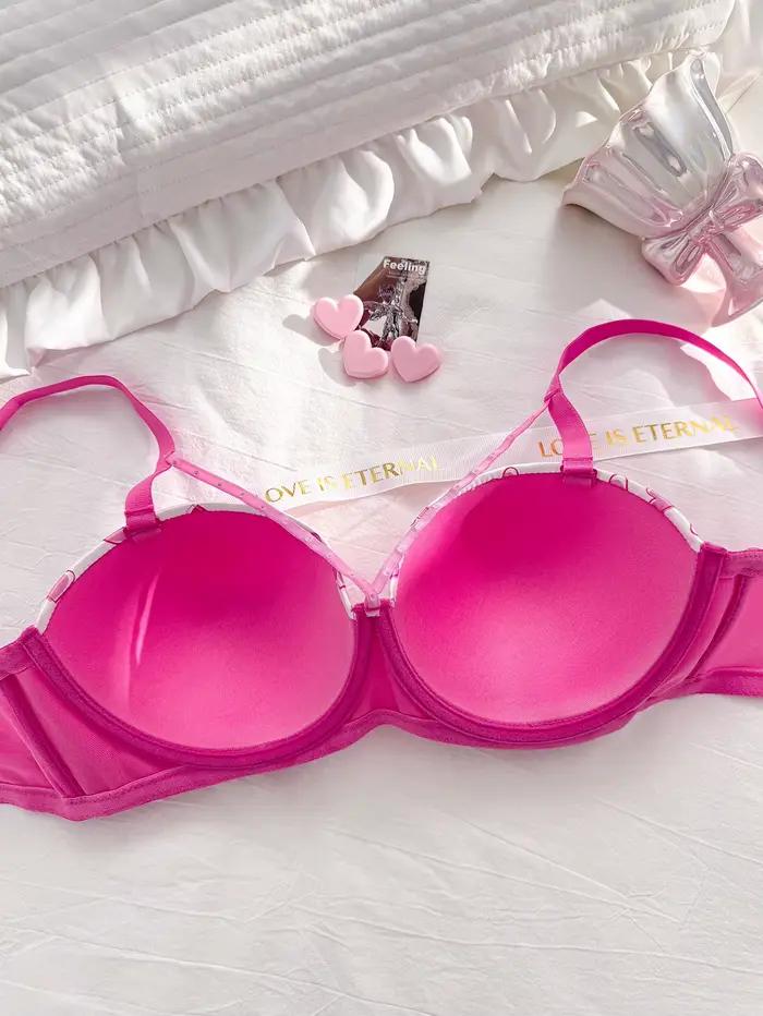 Soutien-gorge Confort Femme Grande Taille Bonnets B C D à Motif Cœur