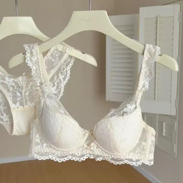 Ensemble de soutien-gorge en dentelle française pour filles