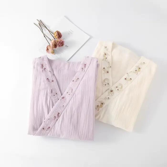 Chemise de nuit en pur coton pour femmes