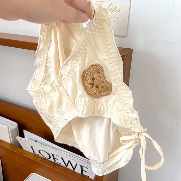 Injpanties de lait brodés d'ours de dessin animé pour femmes