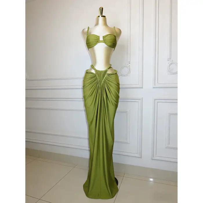 Ensemble de bikini brésilien sexy tressé avec jupe, maillot de bain à armatures pour femme, maillot de bain dos nu, Biquini