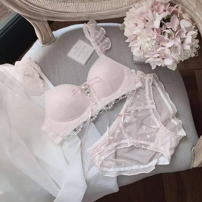 MOYISU – ensemble de Lingerie de Style allemand européen, Bralette douce sans fil pour petits seins, soutien-gorge d'entraînement doux Non rembourré pour jeunes filles