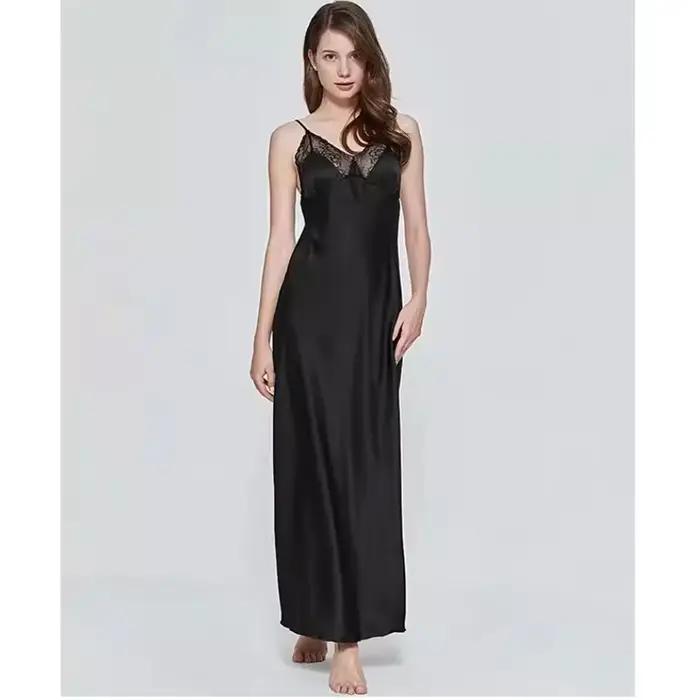 Chemise de nuit longue en Satin